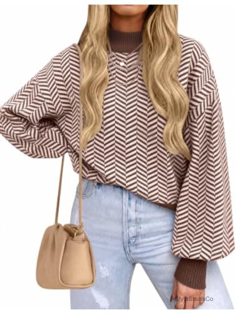 Oversized Turtleneck Sweater Drop Batwing Sleeve Knit Pullover